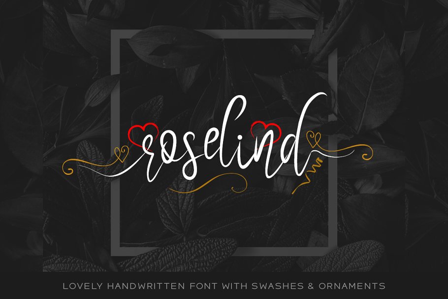 Beispiel einer Roselind Regular-Schriftart